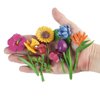 ONEST 16 Pieces Mini Flowers Figurines Set Cute Flowers Toys Flowers Decorations Mini Ladybird Bee Decorations for Party Supplies