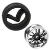 HIRCQOO 12-Spoke 12mm Hex Hub Wheel Rims & Rubber Tires Compatible with HSP Tamiya HPI Kyosho 1/10 On-Road Touring Car WLtoys 1/14 144001 Traxxas 1/16 Slash RC 1/18 A959B Buggy