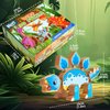 HUZU Dinosaur Building Blocks, Wooden Dino Snap Blocks, Snap Dinosaur Toys for Kids 3-5, 5-8, Fine Motor Skills STEM Kits Educational Learning Building Toys Gifts for Preschool Children