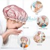 Aprilhair Shower Cap, 4-Pack Shower Caps for Women, Double Waterproof Layers Bathing Shower Hat Hair Protection EVA Shower Caps Reusable, Medium Size