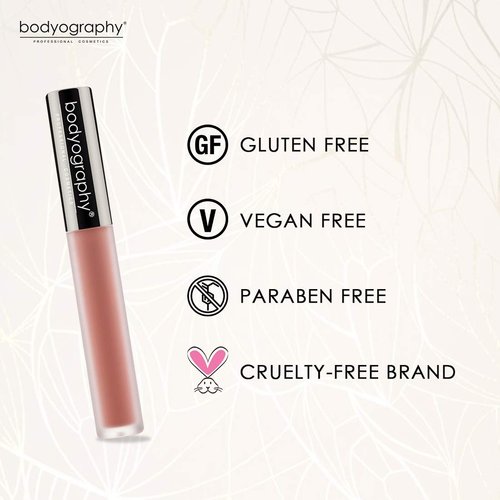 Bodyography Lip Lava Liquid Lipstick - Long-Lasting Lipstick - Bright and Bold (Exposed (Matte Light Coral Nude))
