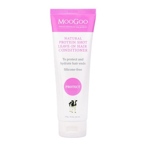MooGoo Protein Shot Leave In Conditioner - A Natural Hydrating Hair Treatment for Dry Damaged Hair - for Women and for Men. Paraben Free, Cruelty Free.