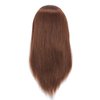 Headfix 20"-22" Hair Mannequin Head 100% Human Hair Hairdresser Practice Styling Training Head Cosmetology Manikin Doll Head With Clamp (6F1919LB0414H)