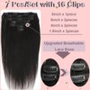 Clip in Hair Extensions Real Human Hair Natural Black Hair Extensions Clip In Human Hair 20inch 120g 7pcs Straight Remy Clip in Hair Extensions Real Human Hair