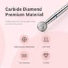 MelodySusie 4mm Ball Shape Cuticle Clean Nail Drill Bit 3/32'', Professional Safety Carbide Diamond Under Nail Cleaner for Cuticle Dead Skin Nail Prepare, Beginners Bits, Series Bit-S, Medium
