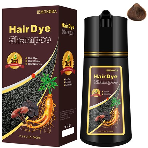 NCEPROHR Instant Coffee Hair Color Shampoo - 3 in 1 Herbal Shampoo for Natural, Long-Lasting Hair Tint, Easy to Use for Women & Men, 16.90 Fl Oz (Coffee)