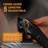 SUPRENT PRO Hair Clippers for Men Professional - High Torque Brushless Motor with Diamond-Like Carbon Coating Ceramic Blade, Mens Cordless Hair Clippers Set for Barbers with Charging Base (Black)