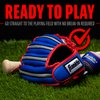 Franklin Sports Kids Baseball Glove + Ball Set - Air Tech Youth Teeball Glove - Boys + Girls Children's Glove + Ball - Right Hand Throw - Blue, Red and Silver, 9"