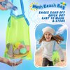 Beach Toys, 2024 14pcs Ice Cream Toys Sand Toys, Toddler Beach Essentials Beach Tool Kit Sand Molds, Travel Sandbox Toys with Mesh Bag for Toddlers Kids Outdoor Play