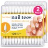 Fran Wilson NAIL TEES COTTON TIPS 120 Count (2 PACK) - The Ultimate Nail Tool, Multi-Purpose Double-sided Swabs with Pointed Ends for Precise Touch-ups and the Perfect At-Home Manicure & Pedicure