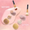 XIFEPFR Makeup Brush Cleaner, 6.8 Fl Oz Make Up Brush Cleaner Cleanser, Makeup Brush Cleaner Solution for Brushes, Sponge, Puff, Makeup Brush Shampoo with 2pcs Cleaning Mat, Gifts for Women