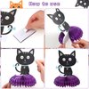 Chinco 16 Pcs Cat Theme Birthday Party Decorations Party Supplies Kit, Includes Cat Party Banner with 6 Cat Hanging Cutouts 6 Hanging Swirl Decor and 3 Birthday Honeycomb Party Decoration(Cool Style)