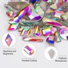 Canvalite 1820Pcs Rhinestones Nail Gems, 12 Styles 3D Glass Crystals Charms Shiny Multi Shape Flatback Nail Rhinestones for Nail Art with Picker and Tweezers for DIY Nail Art