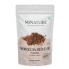 Moroccan Red Clay Powder by mi nature | Suitable for Face Mask, Scrub,Soaps,Bath Bombs, Body Wraps | Very Fine Powder | No Additives | Detoxifies, Removes impurities | Hair Shampoo