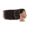 20-22" 100% Human Hair Mannequin Head Training Head Cosmetology Manikin Head Doll Head with Free Clamp (Black)