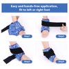 NEWGO Ice Pack for Ankle Injuries, 2 Pack Ankle Cold Packs Ice Pack Wrap with Soft Plush Backing for Swelling, Foot Injuries & Pain, Tendonitis - Blue