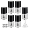 GTHER 6PCS 10ML Empty Nail Polish Glass Bottles with Brush Cap & Funnel & Mixing Balls for Nail Art