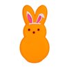 Peeps for Pets 4 Inch Orange Dress-up Bunny Vinyl Pet Toy Bunny Ears | Orange Dress-Up Bunny with Bunny Ears | Squeaker Dog Toy, Fun Plastic Squeaky Dog Toy from Peeps