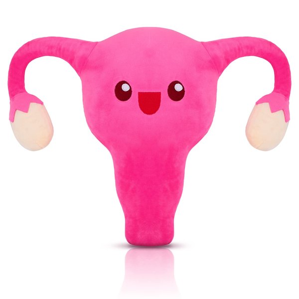 Mumufy Uterus Plush Toy Funny Stuffed Plush Toy for Women Uterus Gifts Gynecologist Health Educational Gift Fertility Party Decor(Uterus Style)