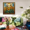 Stained Glass Puzzles for Adults 1000 Pieces and up, PICKFORU Sunflowers Puzzle as Home Decor, Butterfly Flower Puzzles as Home Decor