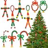 Happy makers 390PCS Christmas Crafts Create Your Own Bead Elves DIY Beads Ornaments Kits Christmas Tree Decoration Include Candy Cane,Wreath,Elf,Xmas Holiday Gifts Decor Party Decorations Supplies