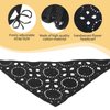 2 Pcs Crochet Headbands for Women, Black Hair Bandanas for Women Bandana Headband Scarf Headbands for Women, Floral Bandana for Hair Scarf Headband Bandana Cute Bandanas Knitted Headband for Women