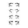 4 Pcs Halloween Eyeliner Stickers Face Tattoos Scary Spider Skull Bat Witch Eye Shadow Black Makeup for Women Party Decorations (Black Style1)