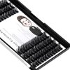 Bodermincer 84 Clusters D Curl Wide Cluster False Eyelash Volume Lashes Natural Eyelashes Set DIY Eyelash Extension 3D Effect Glue Bonded Band Individual Lash Home Eyelash Extension (16MM)