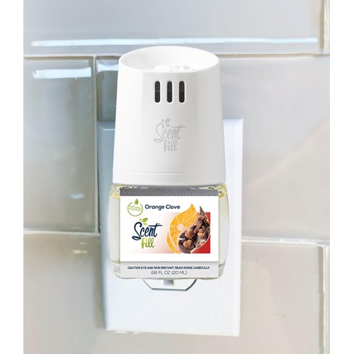 Scent Fill Orange Clove Plug in Air Freshener, Scented Oil Refills, 4 Plug In Refills - Air Fresheners for Home, Bathroom, Kitchen, & More - Room Fresheners