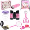 ShaqMars Kids Outdoor Adventure set Unicorn Gifts for Girls，Unicorn Backpack Binoculars Flashlight Compass Magnifying Glass Whistle Gift Box & More Kids Outdoor Toys, Pretend Play. Great Kidz Gift Set
