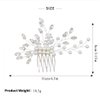 Foyte Bride Wedding Hair Comb Rhinestone Pearl Hairpiece Silver Crystal Bridal Hair Piece Bridesmaid Hair Accessories for Women and Brides