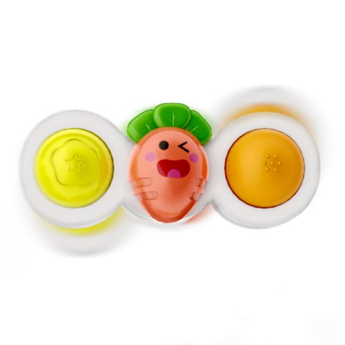 High Chair Toy, Spinner Table Toys for Kids, High Chair Activity Toy Spinner Bath Toys for Baby, Toddlers, Infant (Carrot)