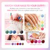 ROSALIND Christmas Gel Nail Polish Set, 26 Colors Gel Polish with 4Pcs Gel Base and Glossy Matte Glitter Top Coat All Seasons Nude Blue Red Nails Gel Kit DIY Salon at Home
