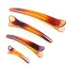 12PCS Brown Plastic Metal Alligator Bows Hair Clips Professional Hairdressing Salon Hair Barrettes Duck Bill Teeth Hair Clips Non Slip Band Clips (4.9CM)