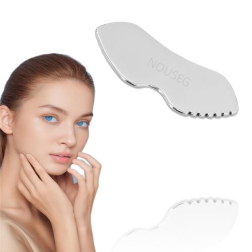 Stainless Steel Gua Sha Tool - Gua Sha Facial Tools - Body Gua Sha Tool - Face Massager Tool - Facial & Neck Massage Tool - Face Tools for Skincare - Massager Metal Gua Sha Tool for Blood Circulation