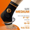 Treat My Feet Compression Ankle Brace with Silicone Ankle Support and Copper - Plantar Fasciitis Brace for Foot Pain & Achilles Tendonitis Relief - Ankle Brace for Women & Men - Medium Size