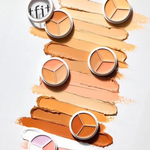 TFIT Cover Up Pro Concealer Palette - 3-in-1 Full Coverage Color Correcting Cream (Hydrating, 0.52 Oz) for Dark Circles, Spots, Puffiness (B01 Corrector, 0.52 Oz)