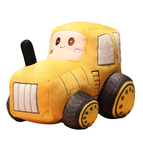 COSGOO 3D Tractor Throw Pillow HuggingTractor Plush Tractor Stuffed Animal Toys Tractor Pillow Sofa Cushion Tractor Gift for Kids Or Lovers in Valentine's Day, Christmas or Birthday (Yellow Tractor)