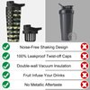 Stainless Steel Shaker Bottle with Noise-Free Design - Patented 24 oz Insulated Metal Shakers Bottles Cup for Protein Mixes and Pre Workout 100% Leak Proof (Camouflage Flag)