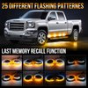 OPL5 2PCS 70 inch Amber White Emergency Truck Running Board Strobe Lights Strip 1152 LED Waterproof Flexible Flashing Warning Hazard Safety Light Strip for Pickup Trucks Snowplow (70 Inch Amber White)