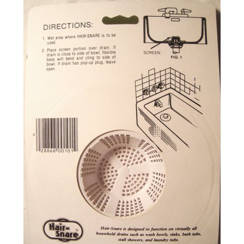 Hair Snare Drain Cover Universal - White (6-Pack)
