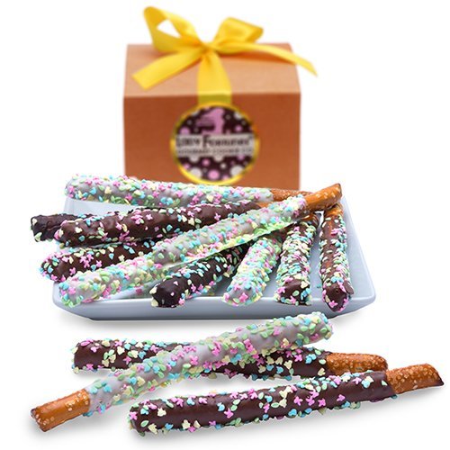 Easter Dipped Pretzel Wands Gift Box of 12