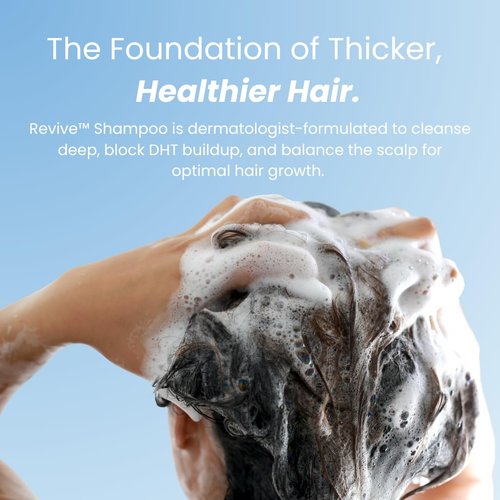 Growplex Revive Hair Strengthening Shampoo – With Biotin, Caffeine, Rosemary & Niacinamide – Supports Thicker, Fuller-Looking Hair – Sulfate-Free – 250ml