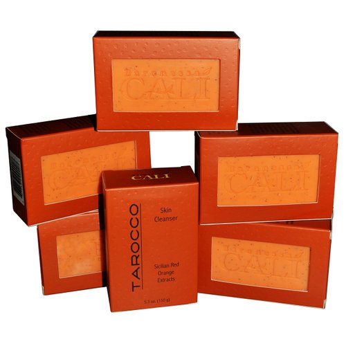 Baronessa Cali Tarocco Deep Moisturizing Skin Cleanser with Exfoliate - Sicilian Red Orange Extracts, Refreshing Scent - 5.3 Ounces, Pack of 6