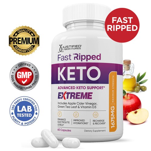 (10 Pack) Fast Ripped Keto ACV Extreme Pills 1675MG Keto Support Blend Capsule Alternative to Keto ACV Gummies Formulated with Apple Cider Vinegar Extra Virgin Olive Oil Powder Green Tea 600 Capsules