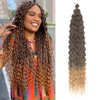 30 Inch Long Deep Wave Synthetic Crochet Hair T27 Ocean Crochet Hair Extensions 5 Packs Boho Box Braids Crochet Hair For Women Ocean Wave Hair
