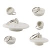 Hibbent 6 Pieces Drain Stopper, Rubber Kitchen Sink Drain, Sink Stopper Drain Plug with Pull Ring for Kitchen, Bathtub, Bathroom and Laundry Sink in 6 Different Sizes, White