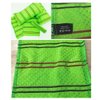 NOPIGO Korean Exfoliating Mitt Body Scrub Washcloth (Long 3 Pack) (Blue Yellow Green)