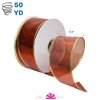 Morex Ribbon 7417.60/50 Gleam 2.5" X 50 YD Wired Ribbon for Gift Wrapping, Red, Flower Bouquet Ribbons for Crafts, Valentines, Baby Showers, Graduation Baskets, and Wedding Decorations
