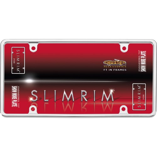 Cruiser Accessories 21330 Slim Rim License Plate Frame, Chrome,1 Frame
